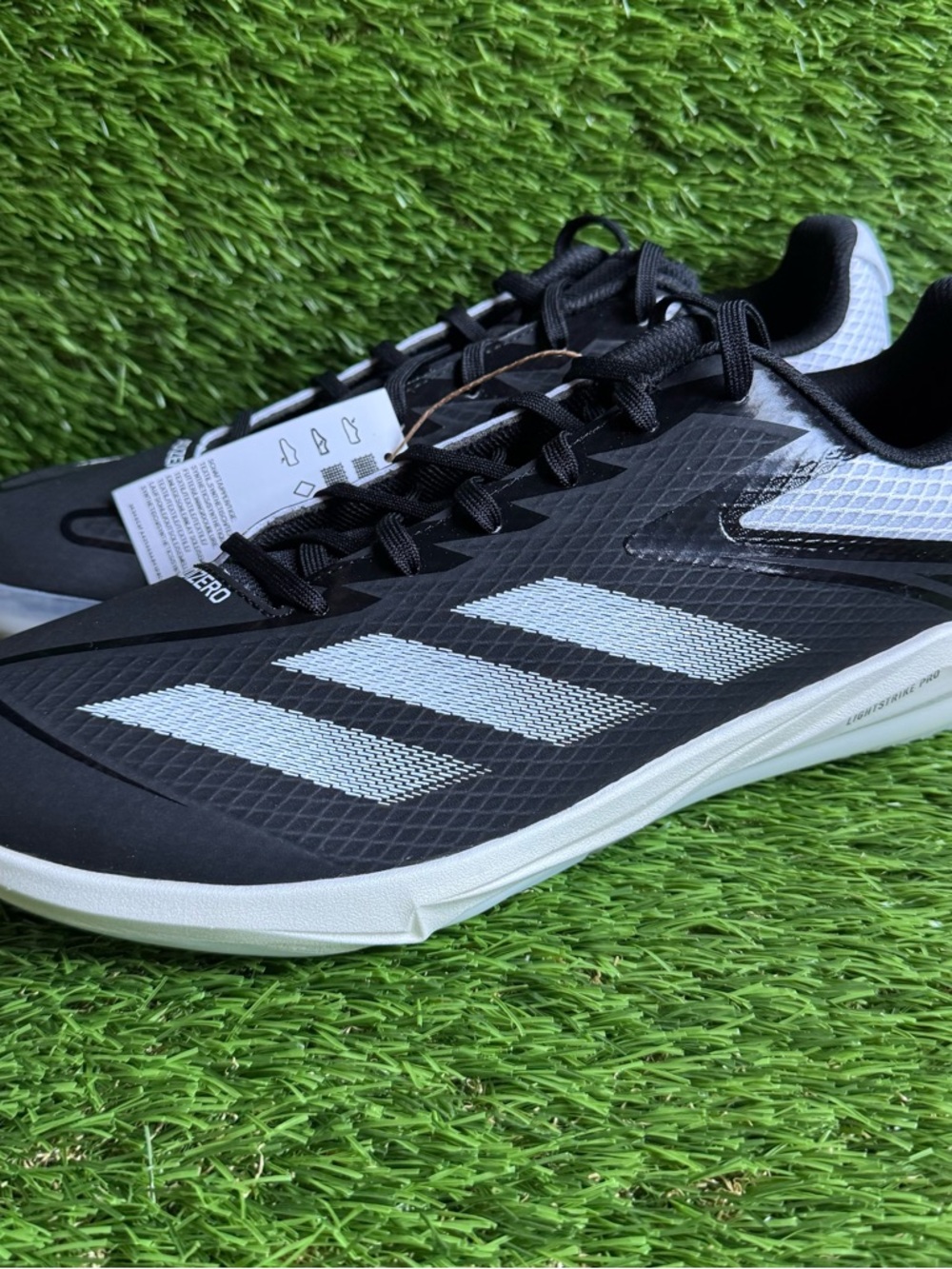 sz 12 - Adidas Adizero Electric BSB Baseball Mens Cleats New White Black ID0953